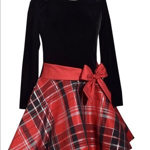 Girls size 6 Holiday  velvet drop waist dress
